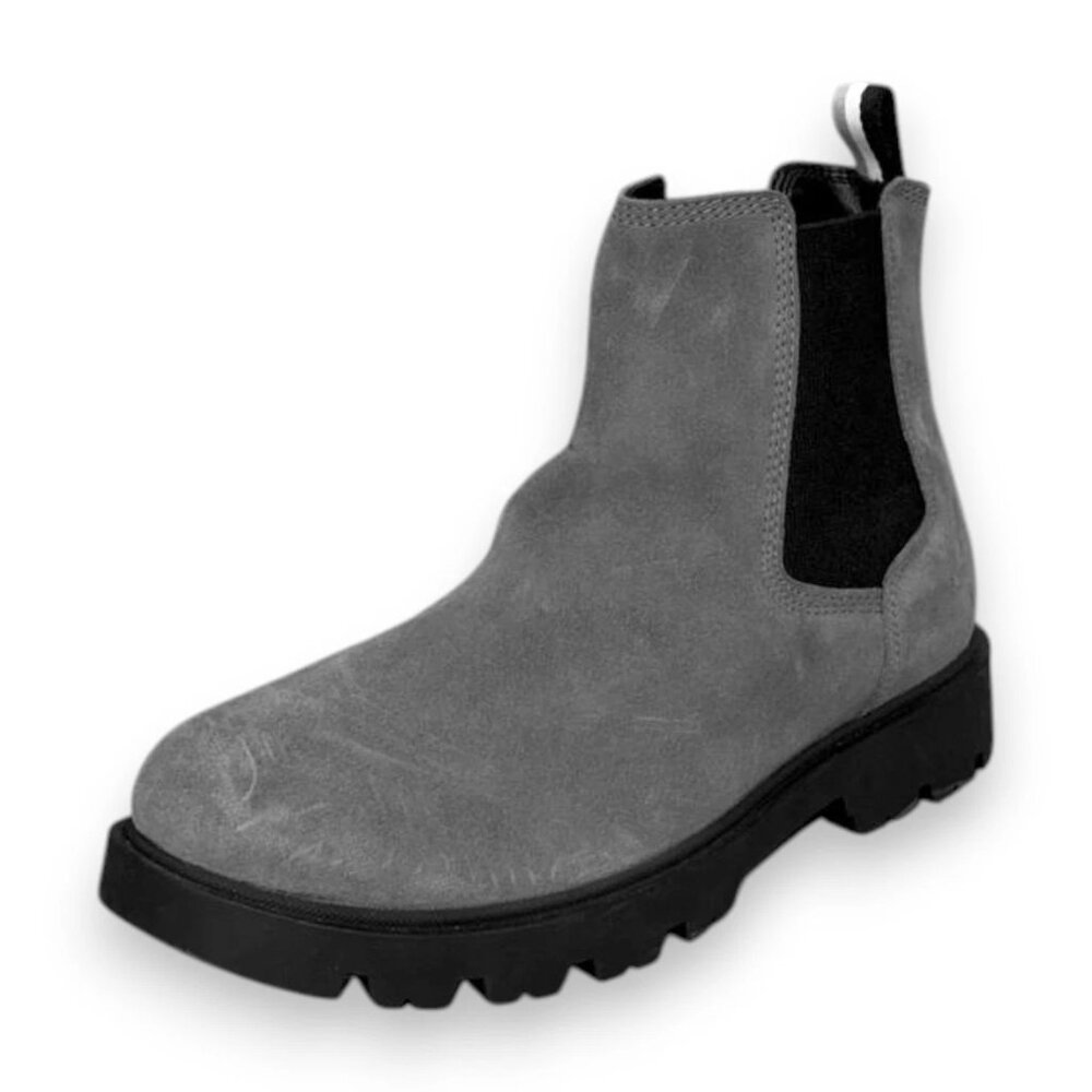 BOSS Adley Men's Gray Leather Chelsea Boots US 9 (UK 8 EU 42) MSRP $230
